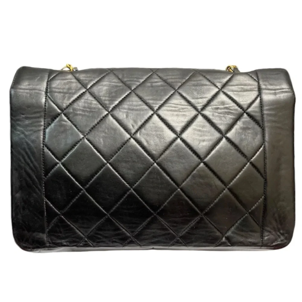 CHANEL DIANA 25 Single Flap Quilted Logo Lambskin Chain Bag - Picture 5 of 13